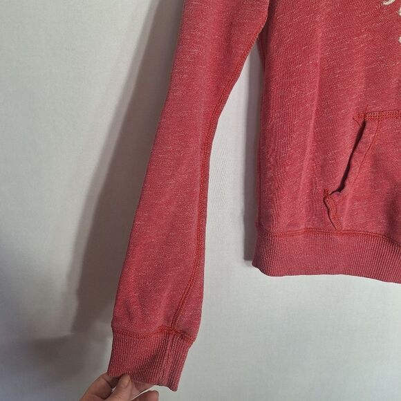 Abercrombie & Fitch Womens Red Pullover Hoodie Sweatshirt Y2K Preppy Medium - Picture 4 of 10